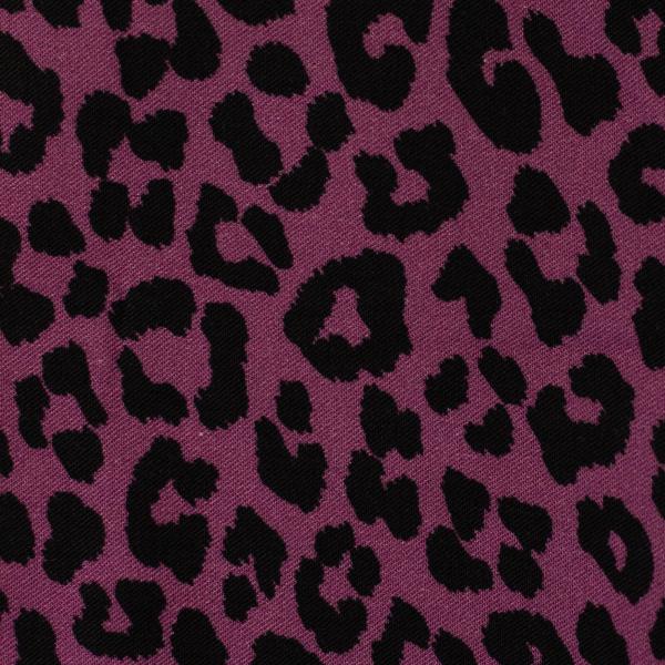 Viskose Webware Klara, Leomuster, fuchsia/schwarz